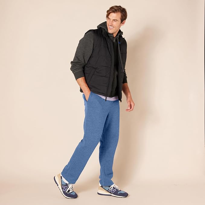 Amazon Essentials Men's Relaxed Straight Leg Fleece Open Bottom Sweatpant (Available in Big & Tall) - Image 9