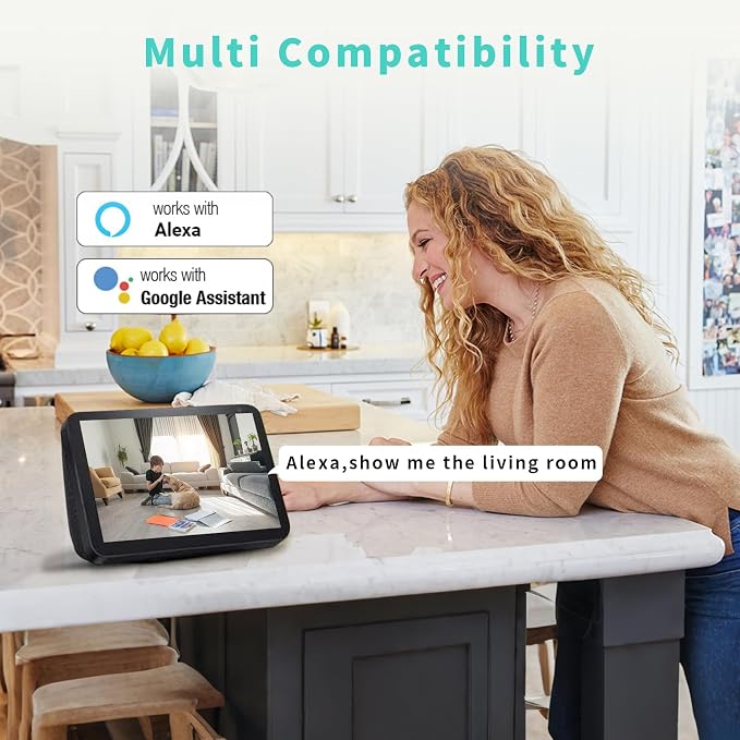 Indoor Camera, 3K HD Indoor Security Camera, 360° Pan/Tilt Pet Camera, 2-Way Audio, Siren, Night Vision, Baby/Pet Monitor with Phone App 2.4G and 5G WiFi, Compatible Alexa and Google Assistant - Image 9