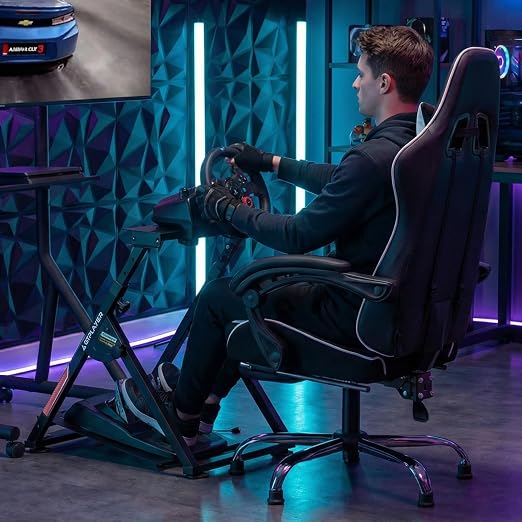 GTPLAYER Sim Racing Wheel Stand Simulator Cockpit Wheel Stand Racing Steering Shifter Mount fit for Logitech G25 G27 G29 G920 G923 Thrustmaster T330TS Gaming Stand Wheel Pedals NOT Included, Black - Image 8