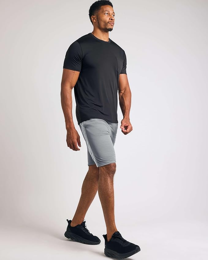 5 Pack Men's Mesh Shorts Athletic Basketball Sports Gym Workout Pockets | Cooling Moisture-Wicking, 9", Long, Quick-Dry, Breathable, Elastic Drawstring Waistband. Running, Exercise, Soccer, Training. - Image 8