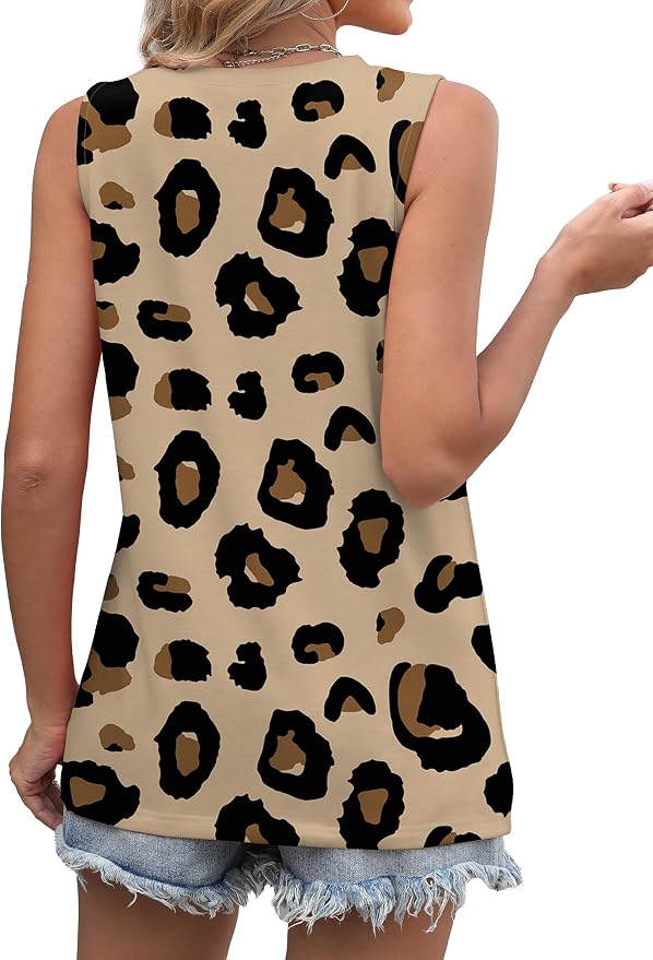 WIHOLL Women's Sleeveless Summer Crewneck Loose Fit Tank Tops - Image 4