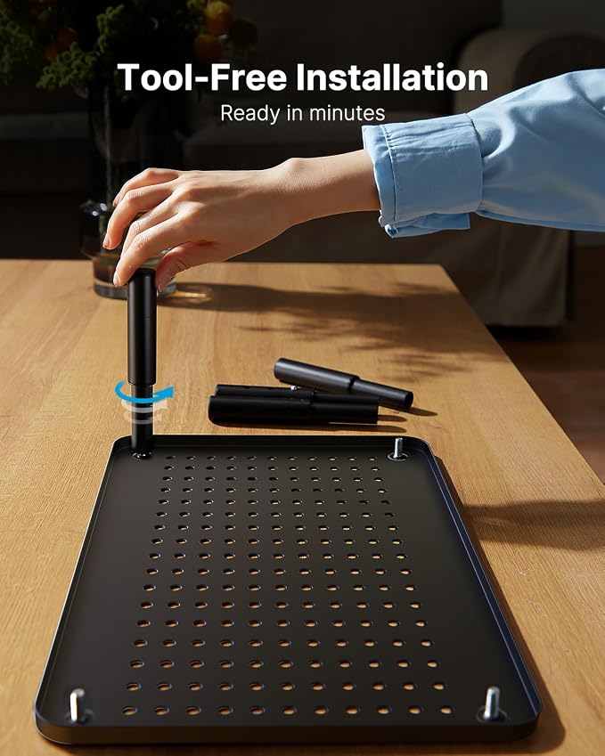 HUANUO Monitor Stand, Monitor Stand Riser 3 Height Adjustable, Monitor Riser with Airflow Vents, Laptop Stand for Desk, Laptop Riser, Desk Organizer for Monitor, Laptop, PC, Printer - Image 7