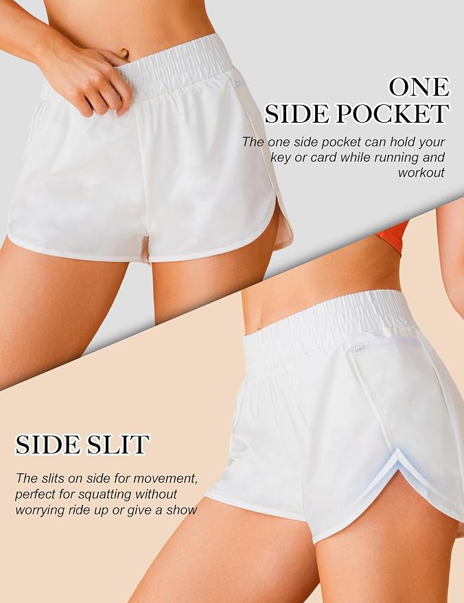 Blooming Jelly Women's Quick-Dry Running Shorts Workout Sport Layer Active Shorts with Pockets 1.75" - Image 5