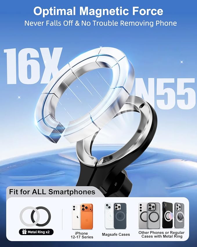pop-tech Magnetic Car Mount for Tesla Model 3 Highland 2024 2025 & Model Y Juniper 2025 (Standard) 15.4-Inch Screen: for MagSafe Strong Magnets Cell Phone Holder for iPhone - Image 6