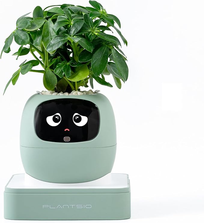 PLANTSIO Ivy Interactive AI Desk Companion, Smart Plant Pet with 100+ Expressions, Cute Indoor Planter for Office Decor, Unique Gift for Plant Lovers & Coworkers(Mint) - Image 4