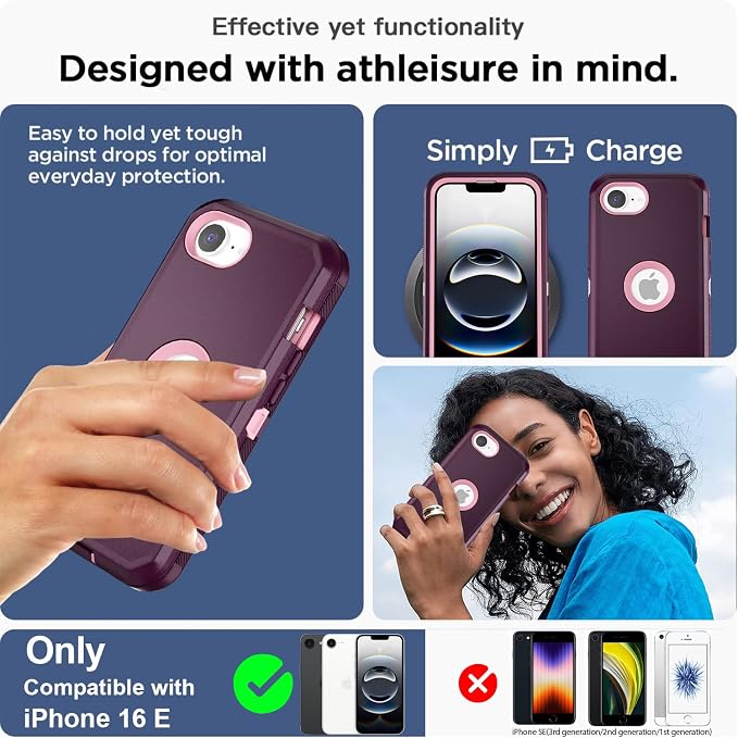 AICase for iPhone 17e/iPhone 16e Case 2026,Heavy Duty Drop Protection Full Body Rugged Shockproof/Drop Proof/Dust Proof Military Protective Tough Durable Cell Phone Cover for iPhone 17e/16e 6.1_4 - Image 7