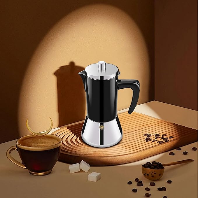 12 Cup Thickened 304 Stainless Steel Moka Pot Stovetop Espresso Maker Cafeteras Italian Percolator Espress Makers Capable Greca Mocha Coffee Machine for Induction Home and Camping 600ml 20oz - Image 8