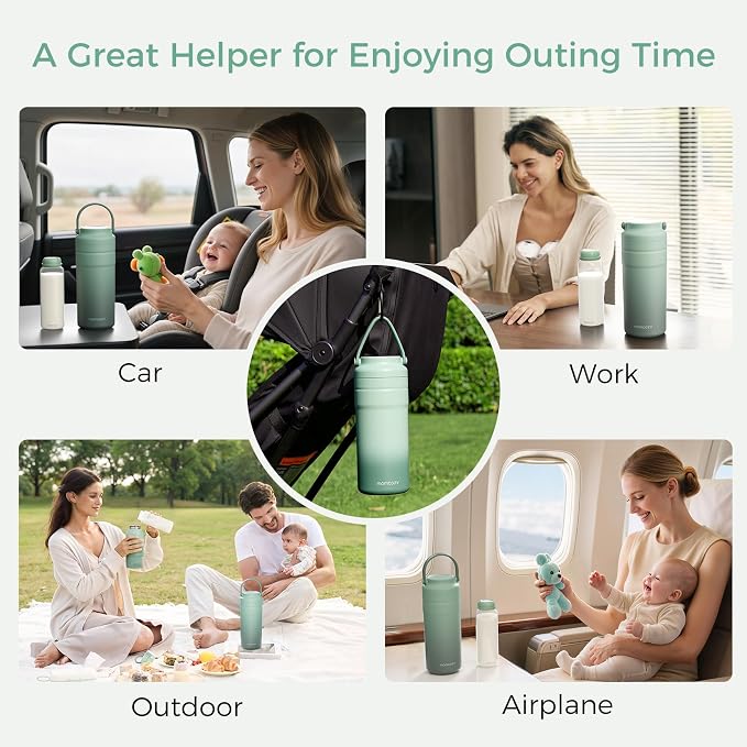 Momcozy Portable Breast Milk Cooler for Travel, 24H Ice-Free Cooling Breastmilk Storage Bottles Container, 12oz Leak Proof Outdoor Small Freezer, Baby Breastfeeding Essential for New Moms - Image 9