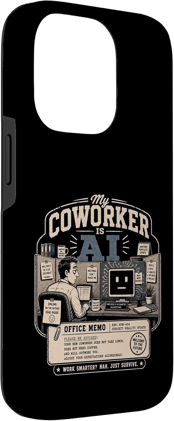 My Coworker is AI Office Humor Funny Workplace Replacement Case for iPhone 14 Pro - Image 3