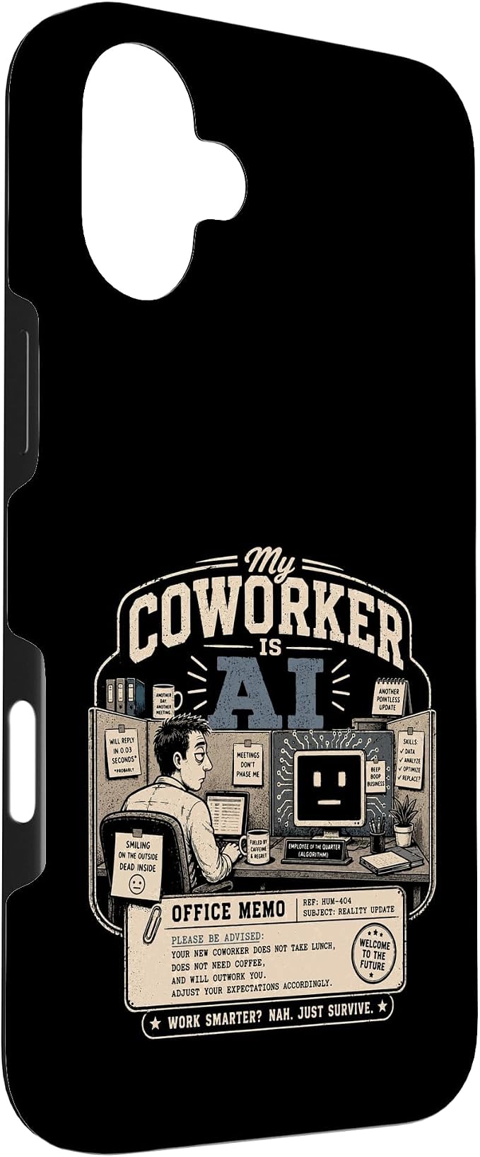 My Coworker is AI Office Humor Funny Workplace Replacement Case for iPhone 16 Plus - Image 3