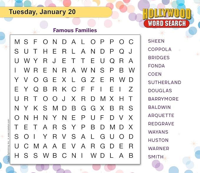 Hollywood Word Search 2026 Daily Desk Calendar: Boxed Page-a-Day Puzzle Calendar with Day-to-Day Word Searches on Movies, Stars & Pop Culture - Image 6