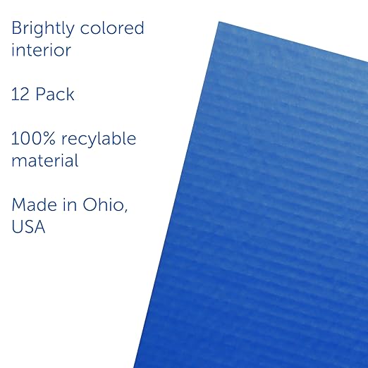Flipside Products 18”x 48” Blue Study Carrel, Privacy Boards, Student Privacy and Focus Booth for The Classroom, Desk Divider Cubby for Tests, Made in USA - 12 Pack - Image 6