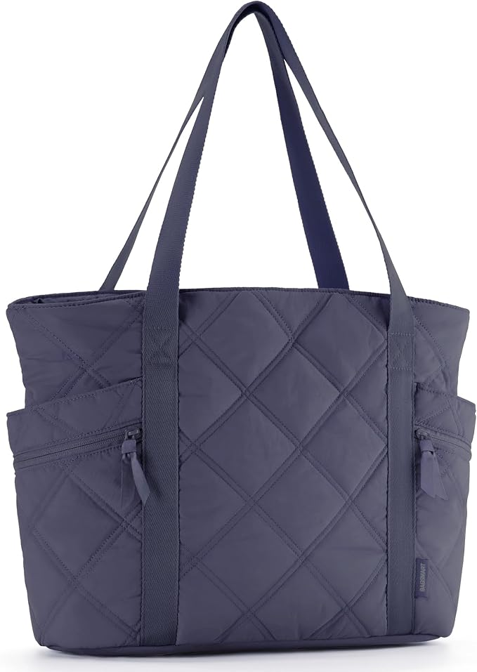 BAGSMART Crush Tote Bag for Women, 20L Puffer Work Tote with Zipper | Quilted Nurse Hospital Bag For Travel College Gym - Image 7