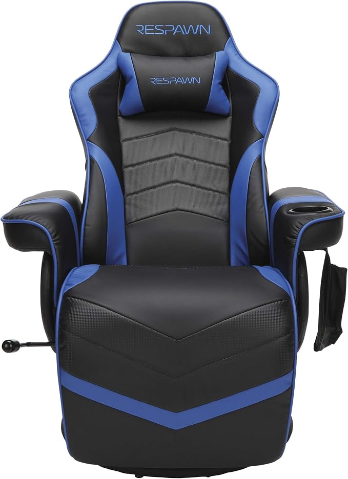 Respawn 900 Gaming Recliner Chair with Footrest, Cup Holder and Swivel | Ergonomic gaming recliner with footrest, cup holder, lumbar support, 135° recline & 360° swivel for console gaming - Image 7