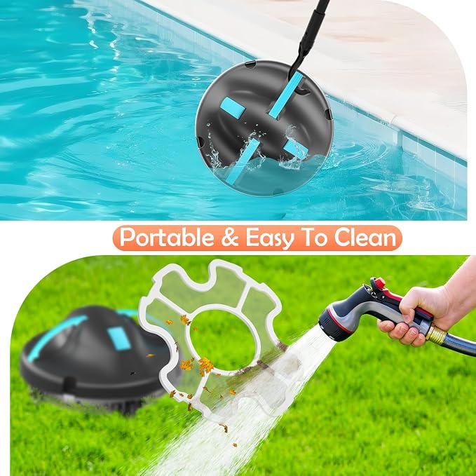 (2026 New) Pool Vacuum for Above Ground Pool, Cordless Robotic Pool Cleaner with Dual Motors Strong Suction, 130-Min Runtime, Auto-Parking, Pool Vacuum Robot for Inground Flat Pools Up to 1100 Sq.Ft - Image 7