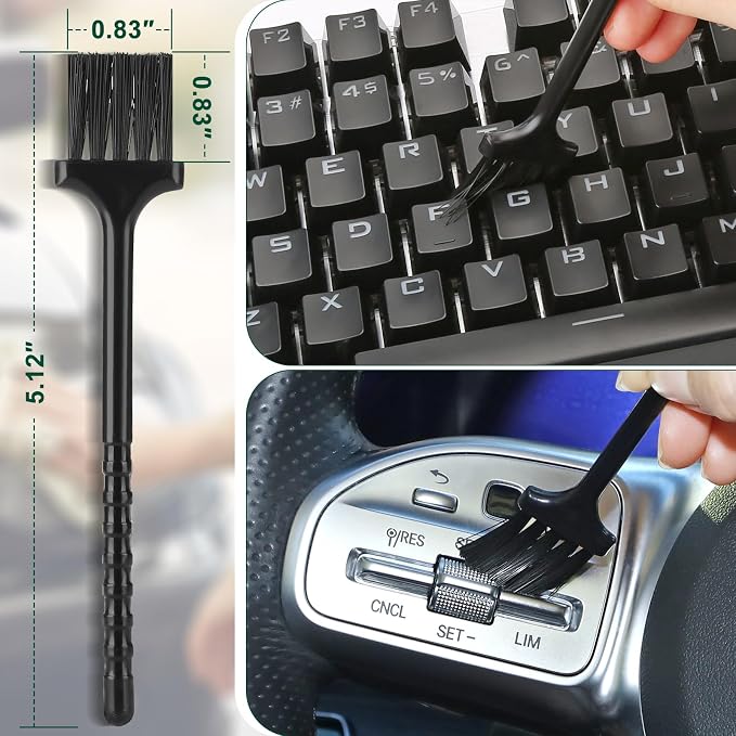 Fitosy Car Interior Duster Detail Brush Cleaning Gel Kit, Dust Remover | Slime Putty Cleaner Soft Detailing Brushes Car Accessories Essentials Supplies Tools for Men Women, Auto Truck SUV RV - Image 8