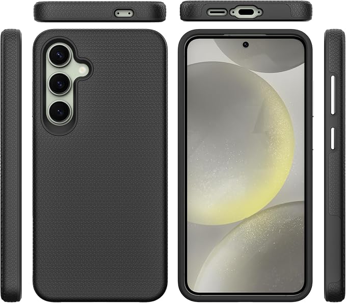 Miimall Rugged Case for Samsung Galaxy S24 FE - Slim, Dual Layer Protection, Military Shockproof, Anti-Slip, Anti-Scratch, Full Body Heavy Duty Case, Black - Image 9
