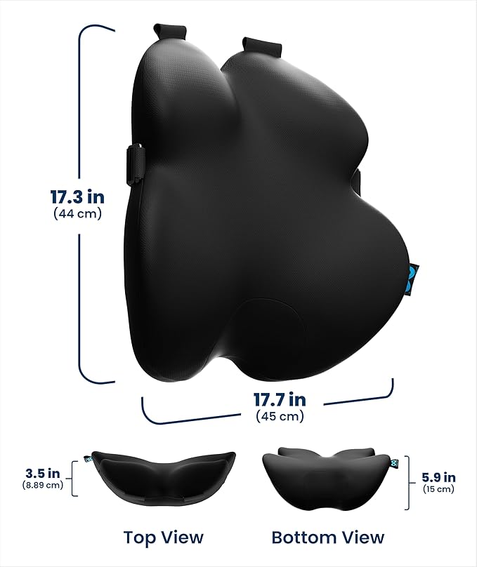 Elevate Series by Everlasting Comfort Lumbar Support Pillow for Office Chair - Memory Foam Back Cushion for Car Seat - Promotes Better Posture, Back Pain Relief - Ideal for Gaming and Desk Chairs - Image 9