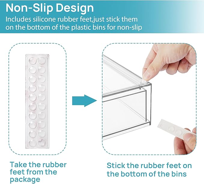Vtopmart 6 Pack Baby Bottle Organizer Set, Stackable Storage Drawers Ideal for Kichen Countertop, Vanity, Bathroom, Cabinet, Pantry Organization - Image 8