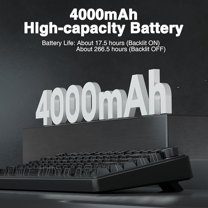 AULA F75 Pro Wireless Mechanical Keyboard with Knob,75% Hot Swappable Custom Gaming Keyboards,RGB Backlit,Pre-lubed Switches,Side Printed PBT Keycaps Creamy Sounding Computer Keyboard, Line Black - Image 8