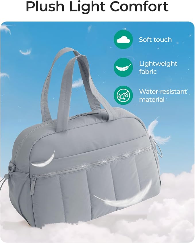 BAGSMART Duffle Bag for Travel, Gym Bag for Women, Weekender Carry on Bag | PVC Wet Pocket, Airline Approved Personal Carry-on Size, Fits Under-seat, One Bag for Gym, Travel, Hospital, Overnight - Image 7