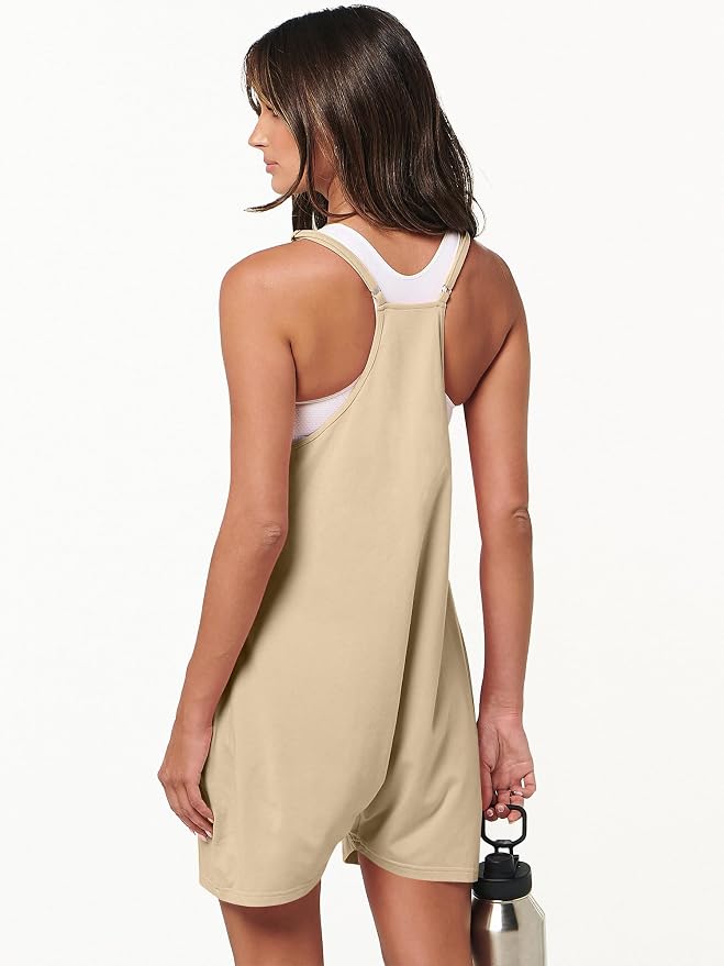 ANRABESS Womens Rompers Summer Casual Loose Sleeveless Overalls Spaghetti Strap Shorts Jumpsuit 2026 Beach Vacation Clothes - Image 6
