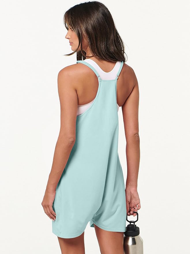 ANRABESS Womens Rompers Summer Casual Loose Sleeveless Overalls Spaghetti Strap Shorts Jumpsuit 2026 Beach Vacation Clothes - Image 6