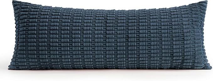 MIULEE Pack of 1 Blue Long Body Lumbar Decorative Throw Pillow Cover 14x36 Inch for Bed Couch Sofa Living Room Soft Boho Pillow Cover Modern Farmhouse Home Decor - Image 6