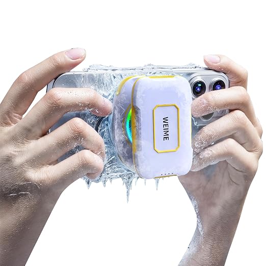 Cell Phone Cooler for Gaming, Magnetic Portable Rechargeable Battery Mobile Phones Radiator, Cellphone Fan Cooler with RGB Lights for iPhone Series, iPad Pro Tablet, Android, TikTok Live - Image 8