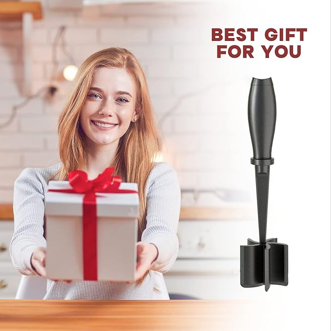 2Pack Meat Chopper Upgrade Hamburger Smasher, Masher for Ground Beef | Heat Resistant, Food-Grade Nylon, for Ground Turkey/Chicken and More, Non Stick Mix Grinder, Dishwasher Safe, Black - Image 7