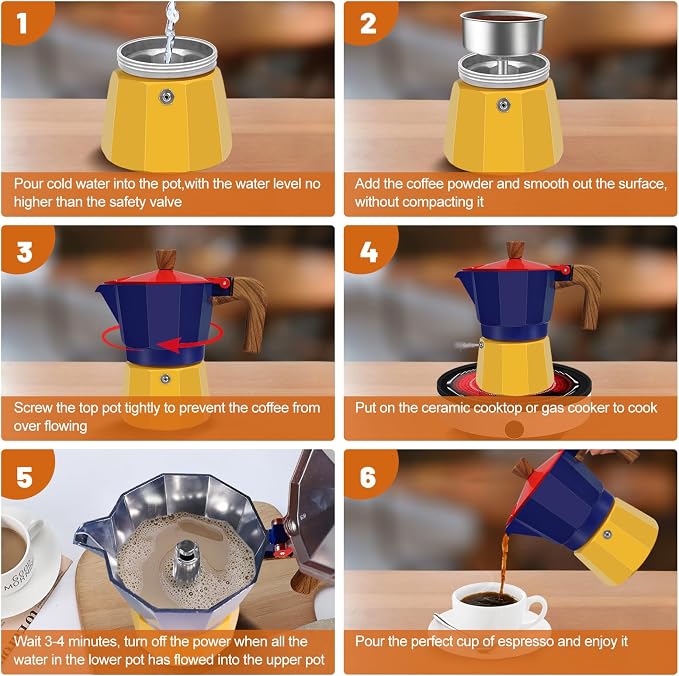 12 Cup Aluminum Espresso Stovetop Moka Pot Express Coffee Maker Percolator Italian Classic Mocha Coffee Machine for Italian and Cuban Cafe Brewing for Home & Camping 600ml 20oz - Image 8