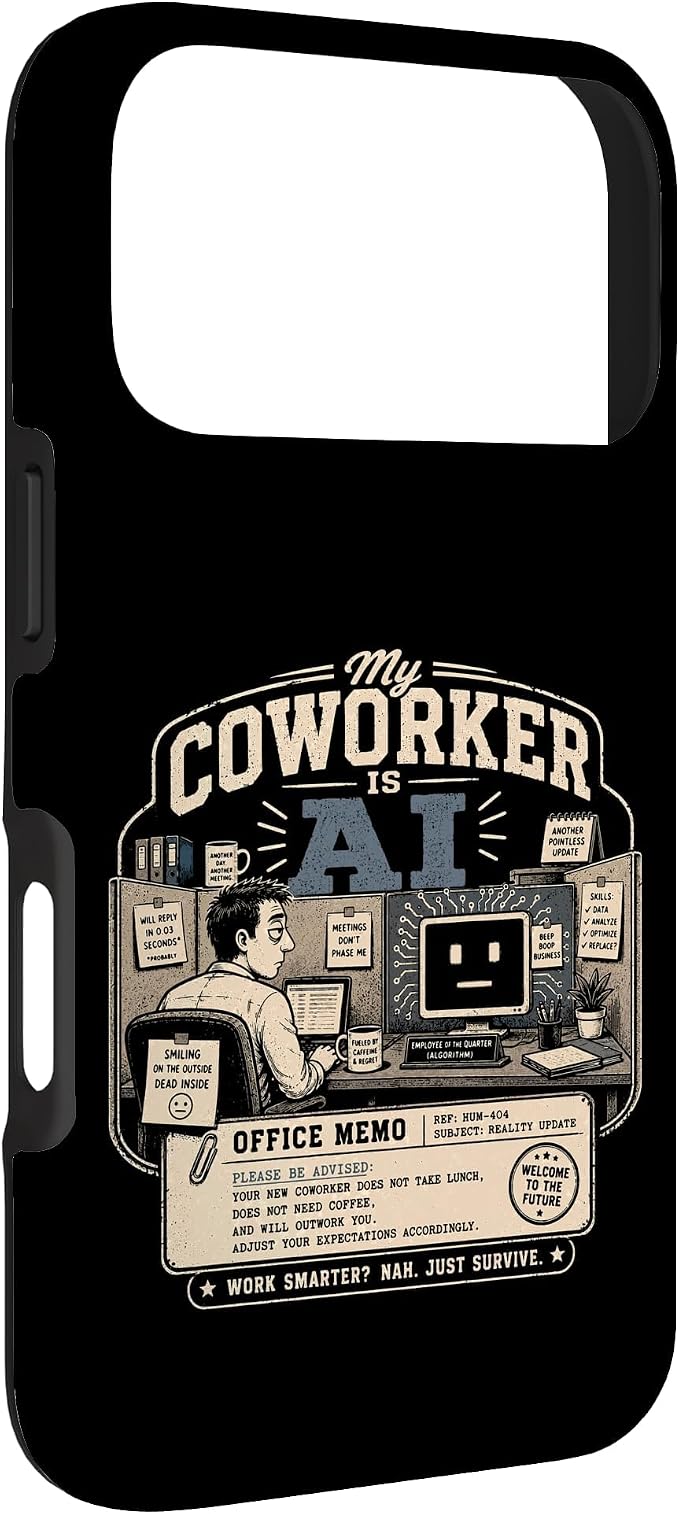 My Coworker is AI Office Humor Funny Workplace Replacement Case for iPhone 17 Pro - Image 3
