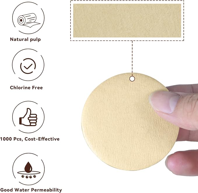 1000 Pcs Coffee Paper Filter for Espresso Coffee Maker, 54mm Unbleached Espresso Filter Puck Screen Portafilter Paper - Image 6