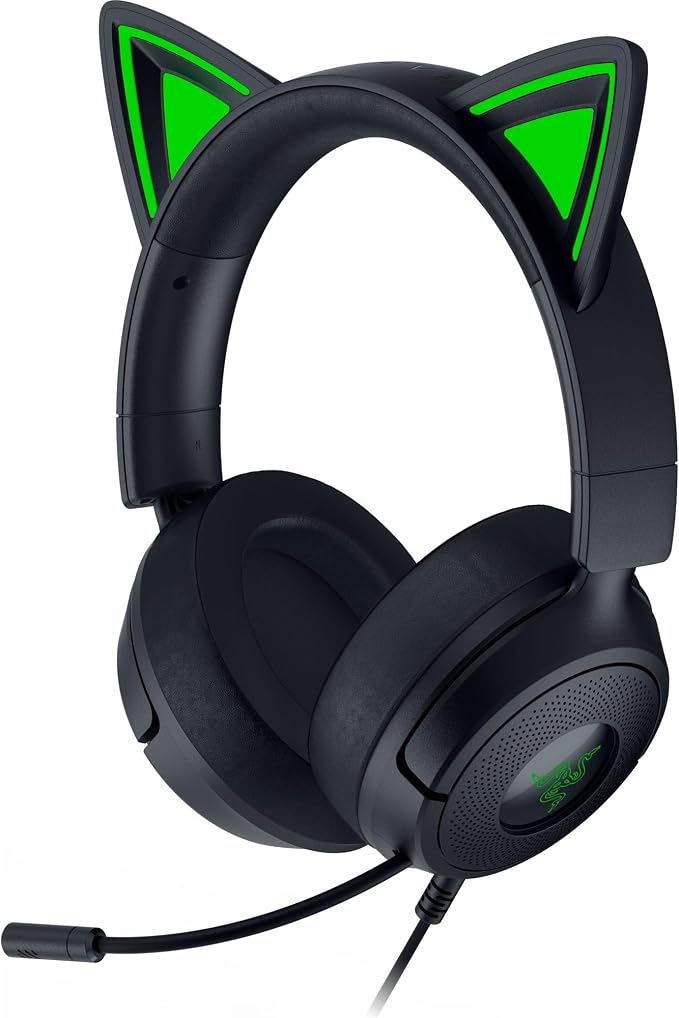 Razer Kraken Kitty V3 X Wired Gaming Headset, Kitty Ears, Black | HyperClear Cardioid Mic, 40 mm Drivers, 7.1 Surround Sound, Comfy Ear Cushions, Cross-Platform via 3.5mm PC, PS5, Xbox - Image 11
