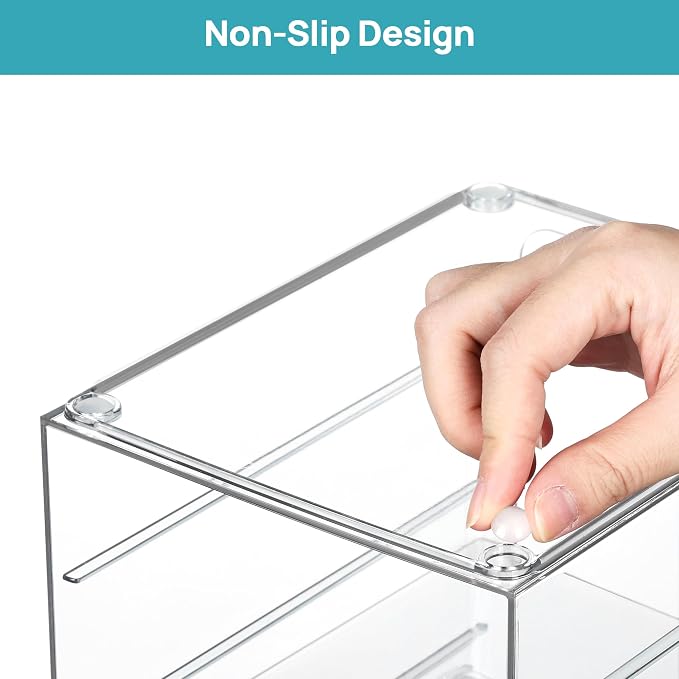Vtopmart Acrylic Desk Organizer with 8 Drawers for Office, Makeup, Crafts | Clear Storage Drawers for Office Supplies, Desktop Organization for Makeup, Jewelry, Art Crafts, Bead, Pen, Stationary - Image 7