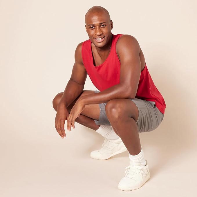 Amazon Essentials Men's Active Quick Dry Tech Stretch Moisture Wicking Lightweight Gym Tank Top - Image 8