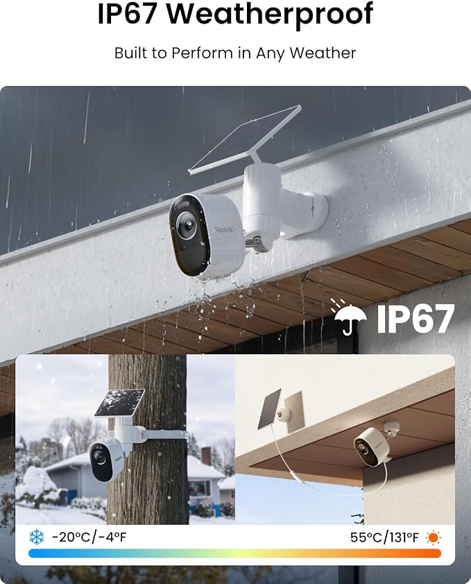 REOLINK Security Cameras Outdoor Wireless WiFi, Argus 3 Pro+Solar Panel with 5MP Color Night Vision, 2.4G/5Ghz WiFi, Non-Stop Solar Powered, Human/Vehicle Detection, Home Hub Compatible - Image 9