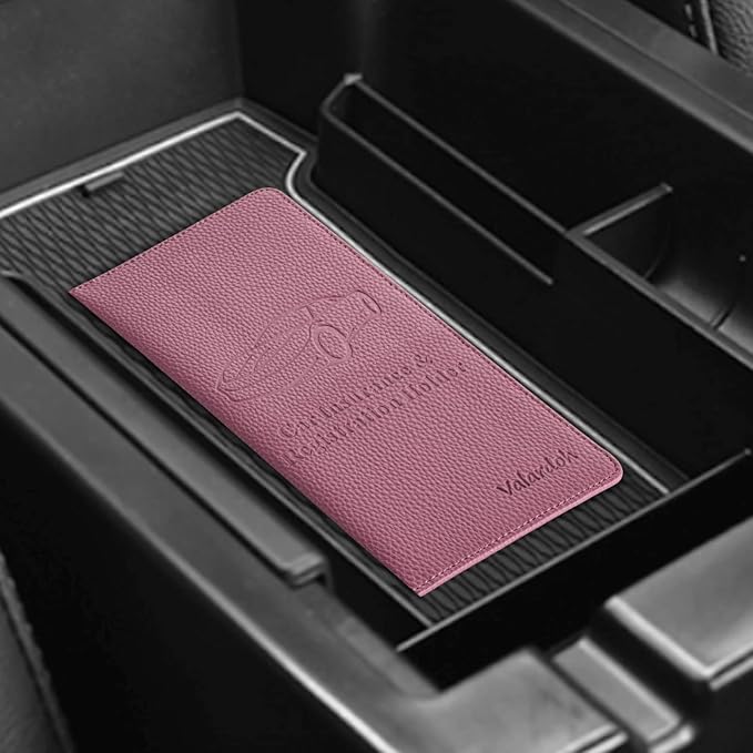 Valardoh Premium Car Registration and Insurance Card Holder, Car Document Holder for Cards, Driver License & other Essential Documents (Purple) - Image 7