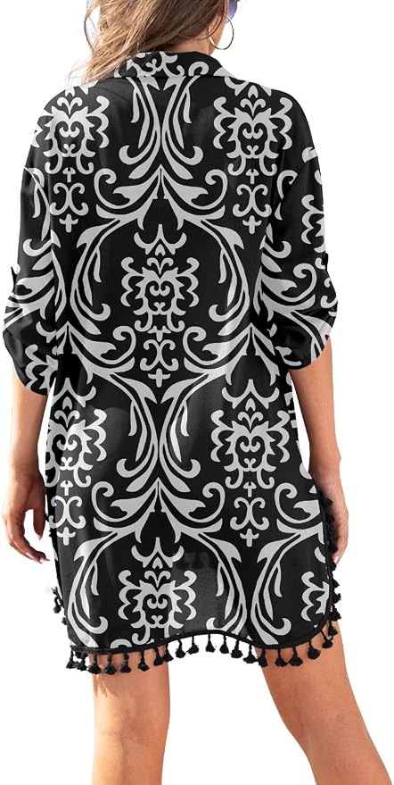 Yincro Women Swimsuit Cover Up Shirt 2026 Tassel Beach Bathing Suit for Swimwear Bikini Dress - Image 3