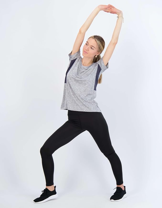 5 Pack Women's Dry Fit Short Sleeve Athletic Gym Workout Running Tops | Available in Plus Size, Exercise, Sports, Fitness, Quick Dry, Cooling, Moisture Wicking, Loose Basic Tees, Yoga, Pilates - Image 9