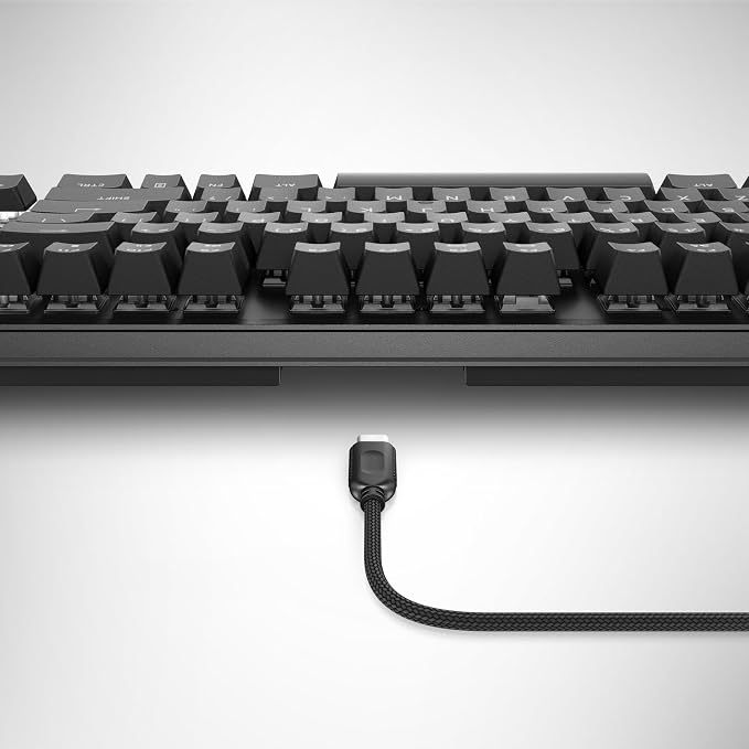 Alienware Wired Gaming Keyboard AW420K, Linear Mechanical, TKL | USB-C, Detachable Cable, Adjustable Height, RGB Per-Key, Dark Side of the Moon, 2-Year Warranty - Image 13