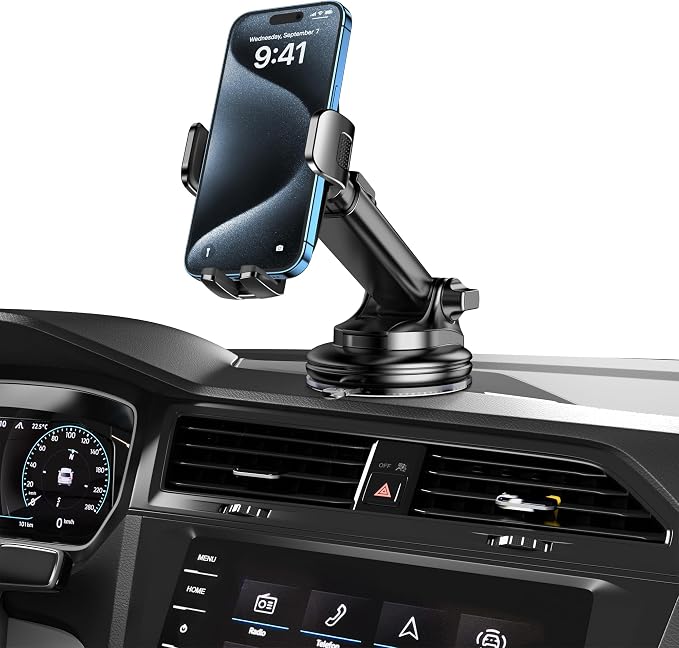 Qifutan Dash Mounted Phone Holders for Your Car Dash Phone Mount for Car Dashboard Air Vent Multi-Mount 3 in 1 Vehicle Windshield Holder Compatible Multi-Device Clip Desk Mount - Image 8