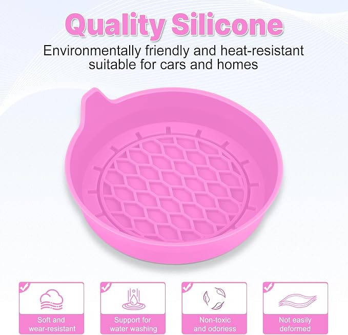 SINGARO Car Cup Holder Coaster, Silicone Cup Holder Insert, Universal Non-Slip Cup Holders, Car Accessories Interior for Women and Man 4 Pack Pink - Image 6