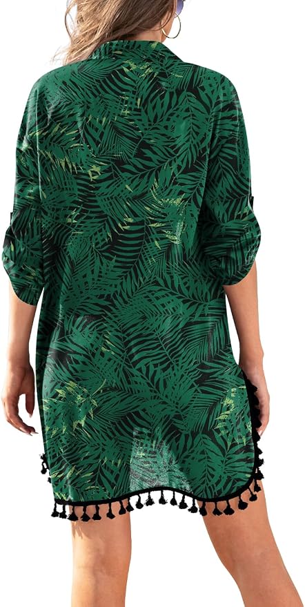 Yincro Women Swimsuit Cover Up Shirt 2026 Tassel Beach Bathing Suit for Swimwear Bikini Dress - Image 3