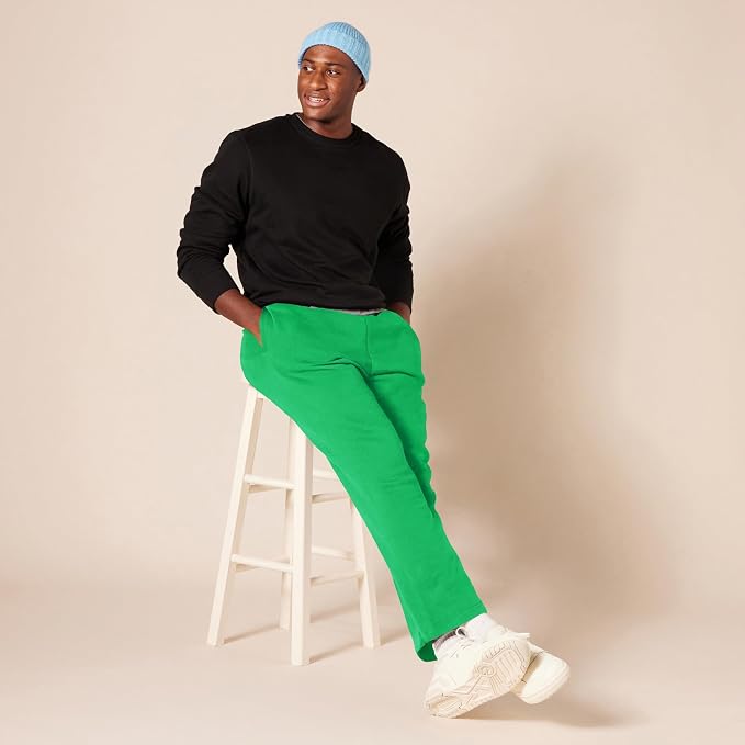 Amazon Essentials Men's Relaxed Straight Leg Fleece Open Bottom Sweatpant (Available in Big & Tall) - Image 8