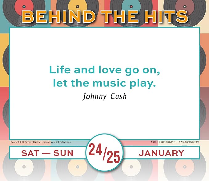 Behind The Hits 2026 Daily Desk Calendar: Boxed Page-a-Day Music Trivia Calendar with Day-to-Day Stories Behind Legendary Songs & Chart-Topping Moments - Image 6