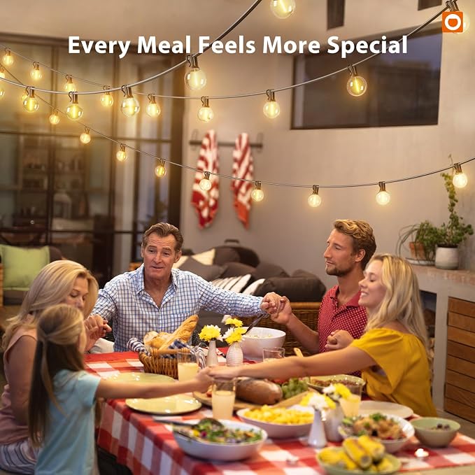 addlon Outdoor String Lights 50FT G40 with Remote 27 LED Shatterproof Bulbs | Dimmable Patio Globe Lights Waterproof, Hanging Outside Lighting for Backyard, Garden, Deck, Balcony, Porch, Café, Decor - Image 9