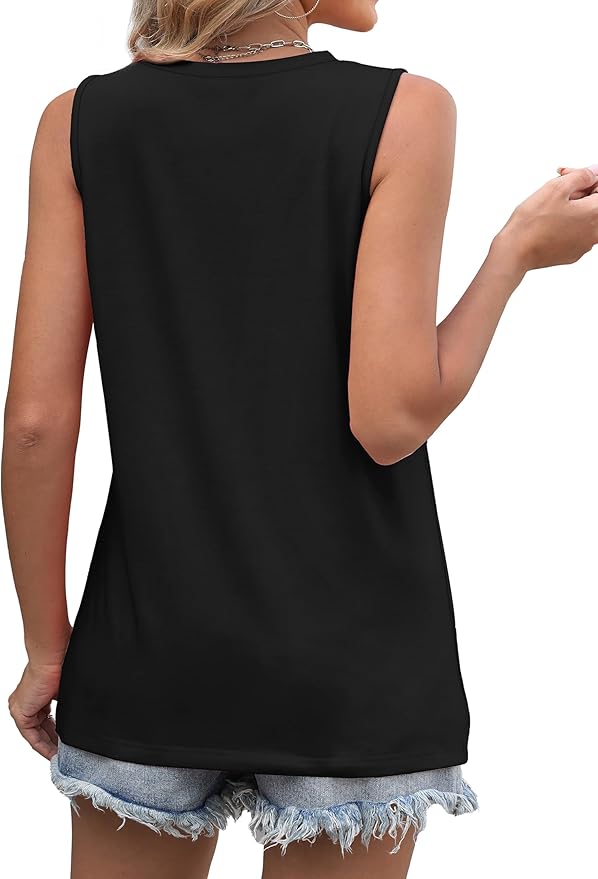 WIHOLL Women's Sleeveless Summer Crewneck Loose Fit Tank Tops - Image 5