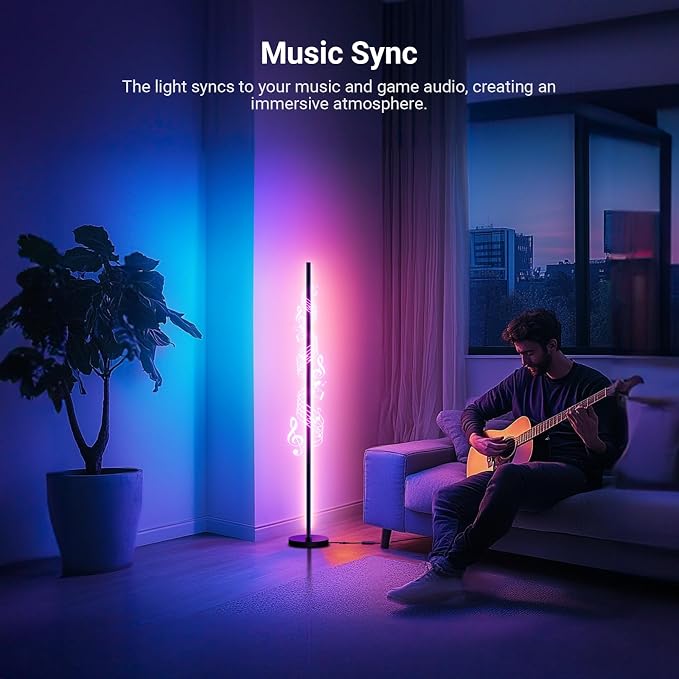 NEEWER NF04 RGB IC W Smart Floor Lamp NEW Version, 1000lm LED Corner Light Compatible with Google Alexa, APP/AI Design/Music Sync/16 Million Color Living Room Bedroom Home Decor Ambient Lighting - Image 10