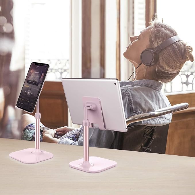 Doboli Cell Phone Stand, Valentine's Day Gifts for Teens Girls Boys Adults Women Men Mom Wife, Phone Stand for Desk, Phone Holder Stand Compatible with iPhone and All Mobile Phones Tablet, Pink - Image 7